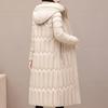 Fashion Middle Age Women's Winter Parka Hooded Casual Warm Long Coats Thick Women Jackets