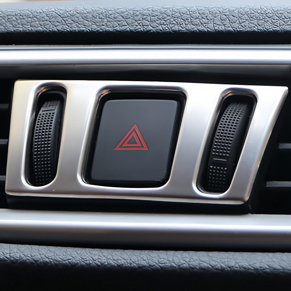 Stainless Steel Center Console Air Vent Outlet Case Sticker Fit For Nissan Xtrail X-Trail X Trail T32 2013+ Qashqai J11 2014 Murano