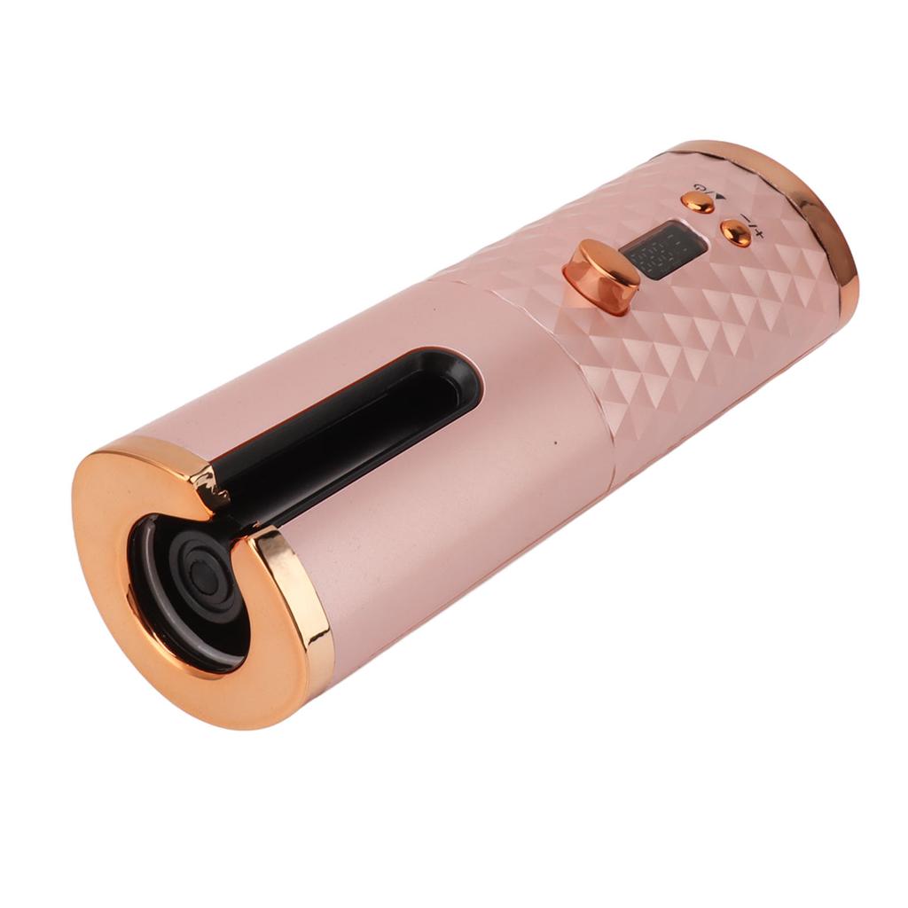 Cordless Automatic Hair Curler Fast Heating USB Rechargeable Portable Curling Wand with Digital Display for Hair Styling