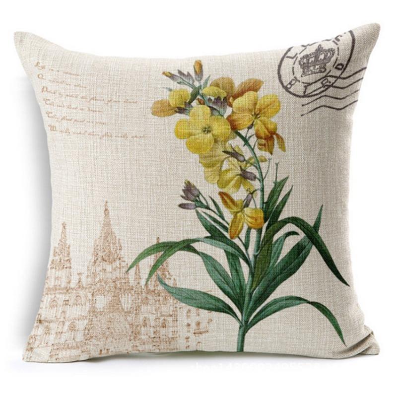 Kussen Europese Pastorale Bloemen en Planten Auto Sofa Kussen Kussen Kussensloop Cadeau