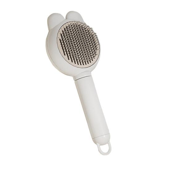 Cat Hair Brush Self Cleaning Dog Slicker Brush for Grooming And Shedding Cute Pet Hair Remover Tool with Release Button for Cats Dogs Rabbits