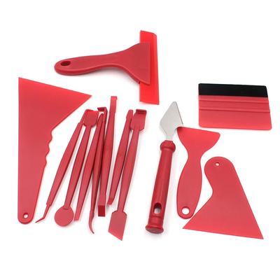 Kit de 13 piezas Cuchillas para Envoltura de Película para Coche Raspador de Goma Vinilo para Ventana Escobilla Removedor de Hielo Limpieza Lavado Escobilla Herramientas Desmontables