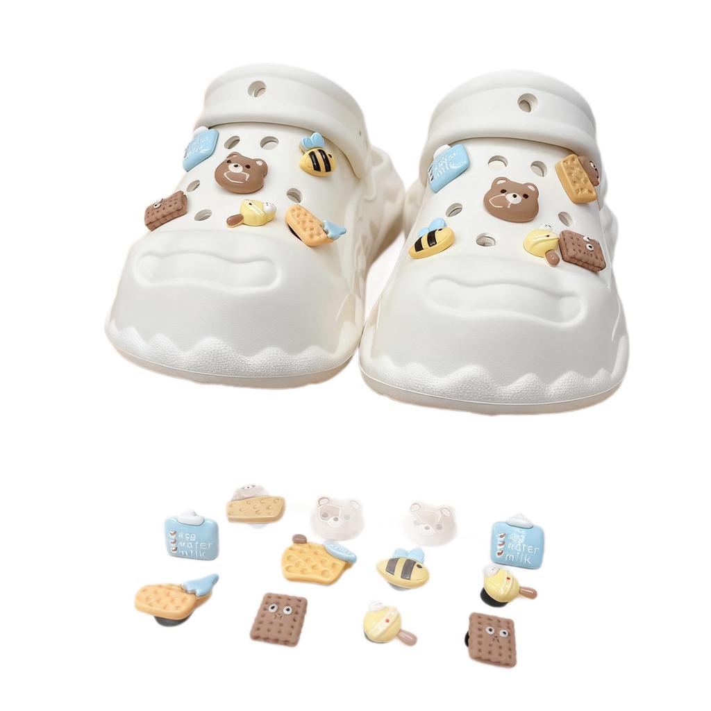 Cute Cartoon Resin Bear Shoe Charms for Crocs