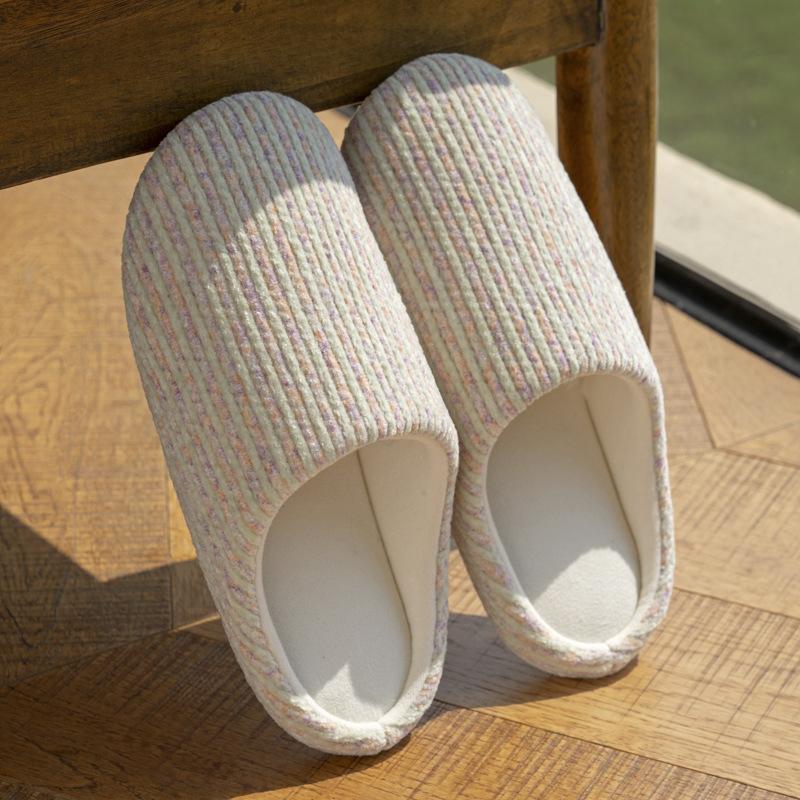 Mingsheng Autumn and Winter Silent High Quality Plush Cotton Slippers Home Indoor Warm Slippers Home Wool Floor Mop