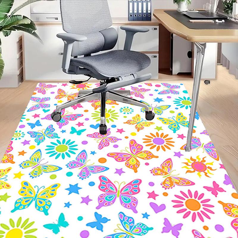 1PC Butterflies Flowers Extra Large Non-Slip Floor carpet, Office, family, bedroom, Studio - Large Area RugJ0375
