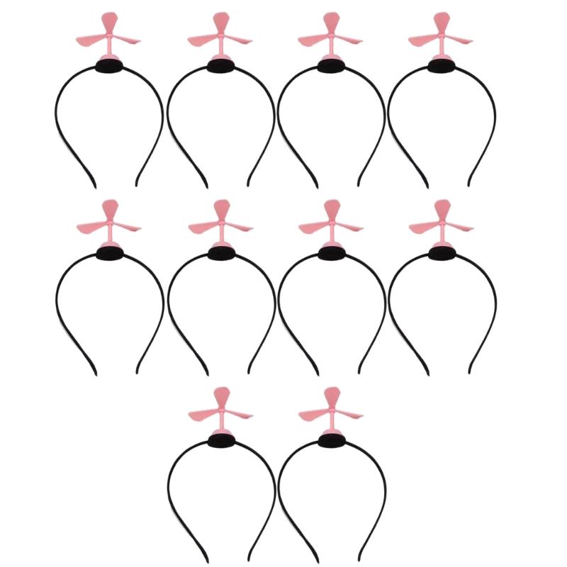 10 Piece Windmill Hairband Soft Lightweight Headwear For Sports Daily Use Comfortable Hairband for Children Adults