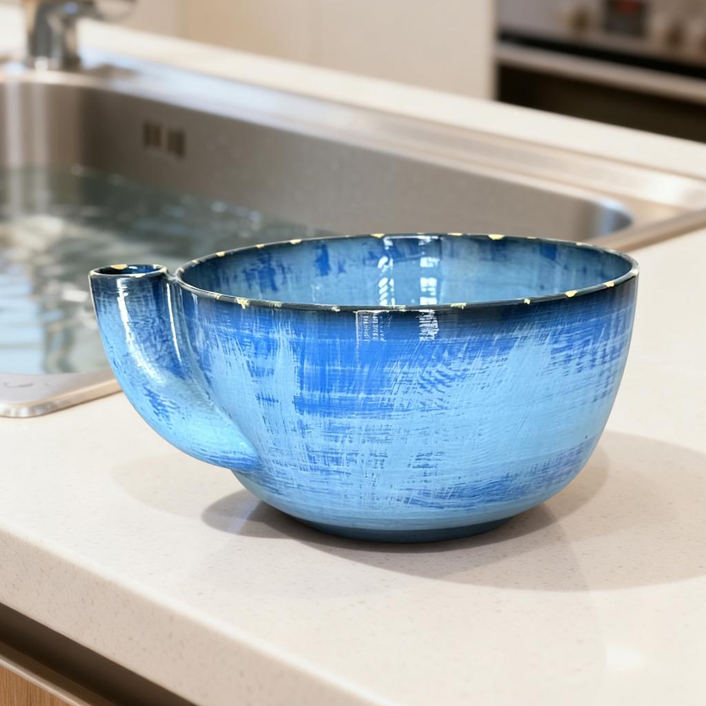 Decorative Fruit Washing Colander with Drain Holes Handle Cleaning Swirl Drain Fruit Washing Bowl Reusable Kitchen Rinse Washer