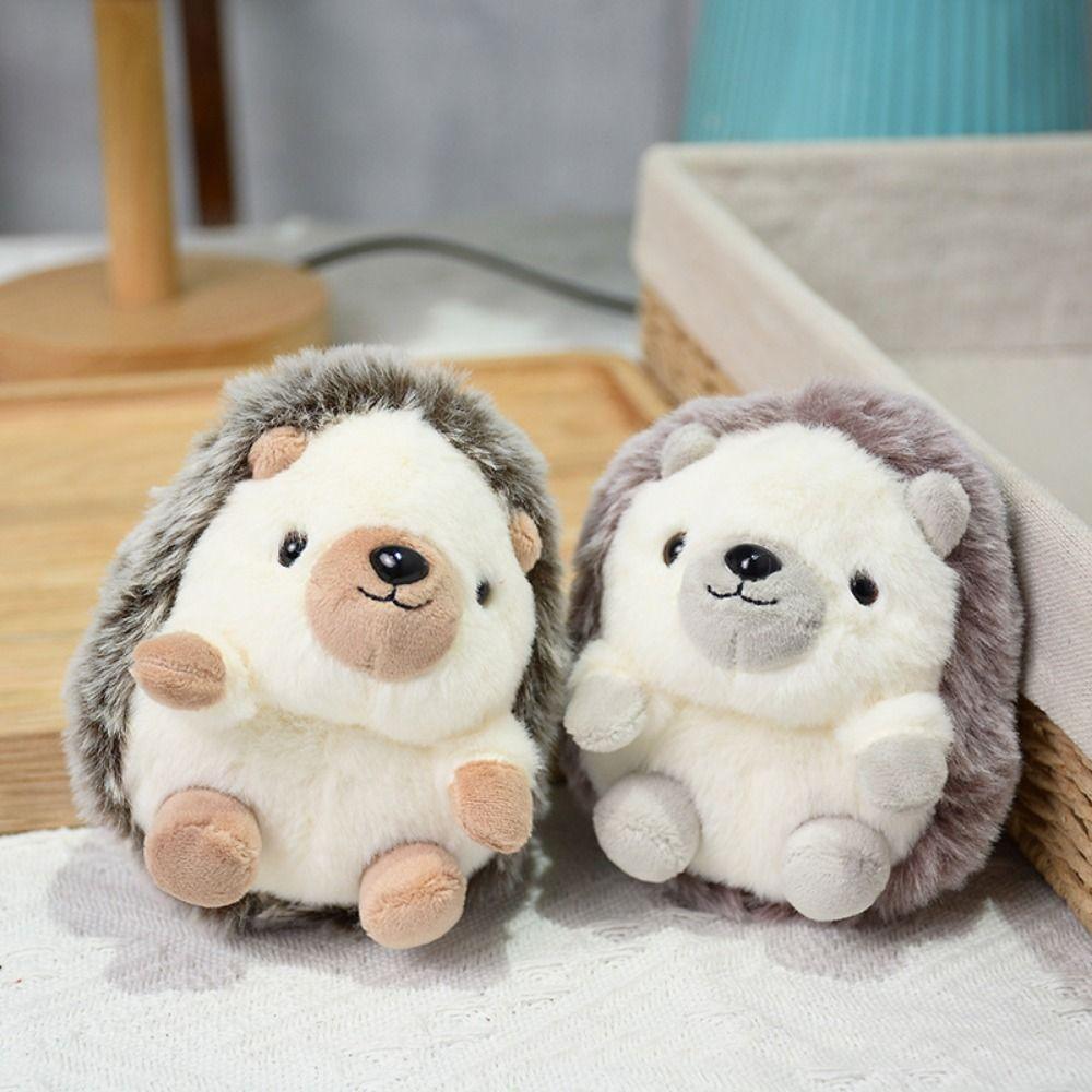 Adorable Little Hedgehog Keychain Stuffed Doll Cute Hedgehog Plush Keyring  Bag Pendant
