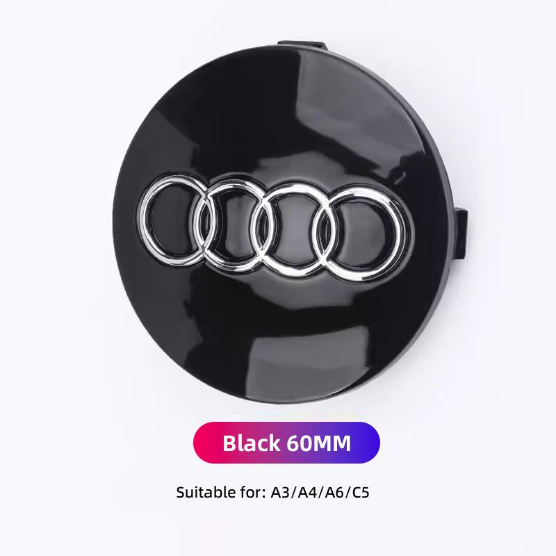 For Audi B6 4Pcs Car Wheel Hub Cap Emblem Rim Center Cover Auto Tire Accessories For Audi A3 A4 A5 A6 A7 A8 TT Q5 Q3 Q7 Q2 R8 SQ5 Quattro