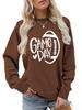 Women's Game Day Rugby Heart Long Sleeve Hoodie - Autumn/Winter Comfort