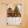 Decorative Daily Planner 2027 Faux Diamond Art Painting Wall Calendar, Jan. - Dec. Minimalist Decor 12 Monthly Planner, Canvas Artwork for Home