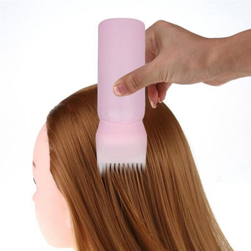 2pc Women's Fashion Hair Dye Bottle Applicator Brush Dispensing Salon Hair Coloring Dyeing