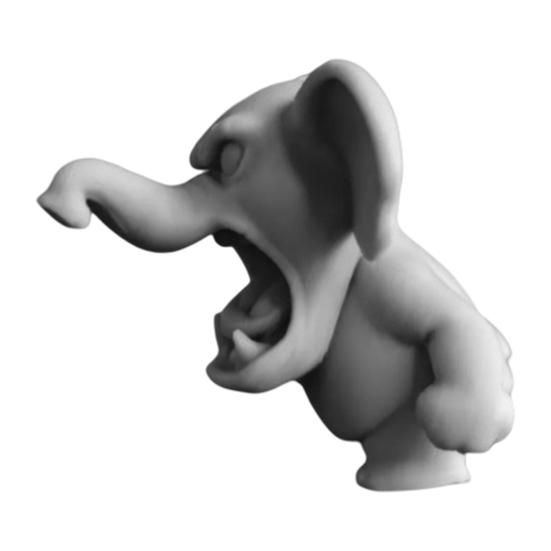 

Ревущая в гневе фигурка животного, напечатанная на 3D-принтере, собака, кролик, акула, статуя слона, скульптура, домашний офис, книжная полка, украшение для рабочего стола, орнамент D