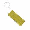 Shiny Rhinestone Mini Metal Pill Box Portable Keychain Travel Pill Organizer Moisture-proof 6 Grids Pill Case Container