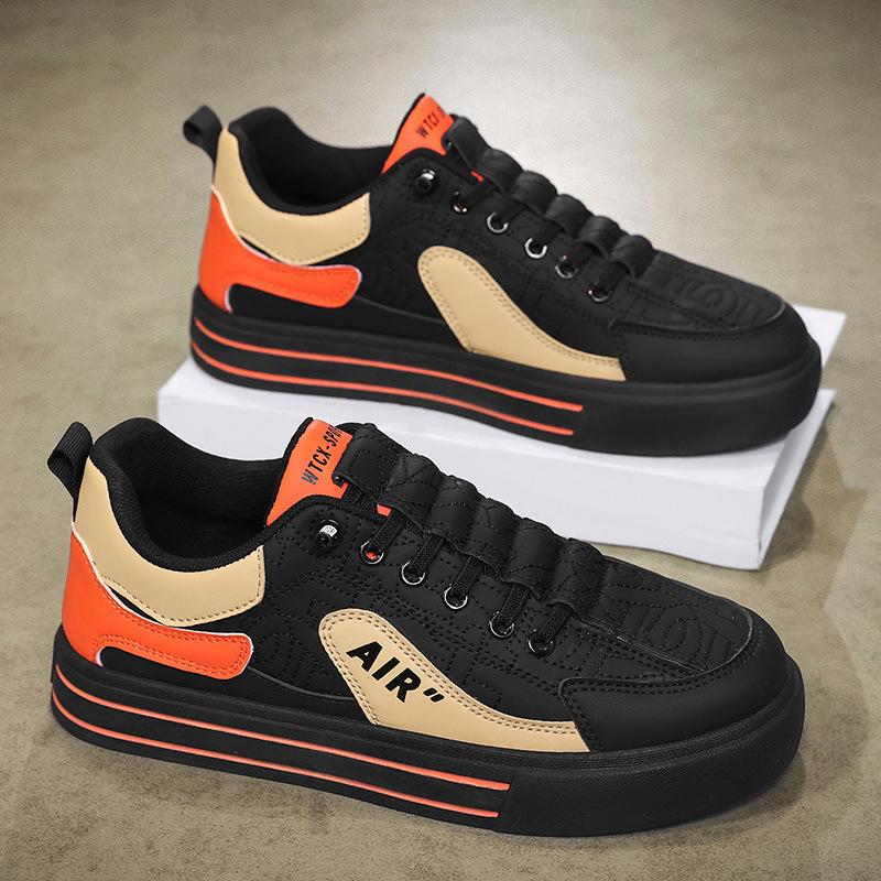 

Men s shoes 2025 spring new fashion leather waterproof and non-slip casual board shoes men s comfortable sports shoes 44