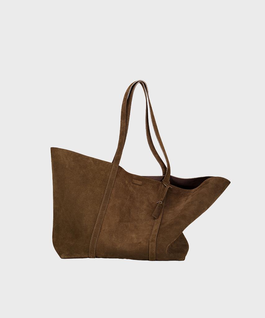 Noirer Suede Shopper Bag (Brown)