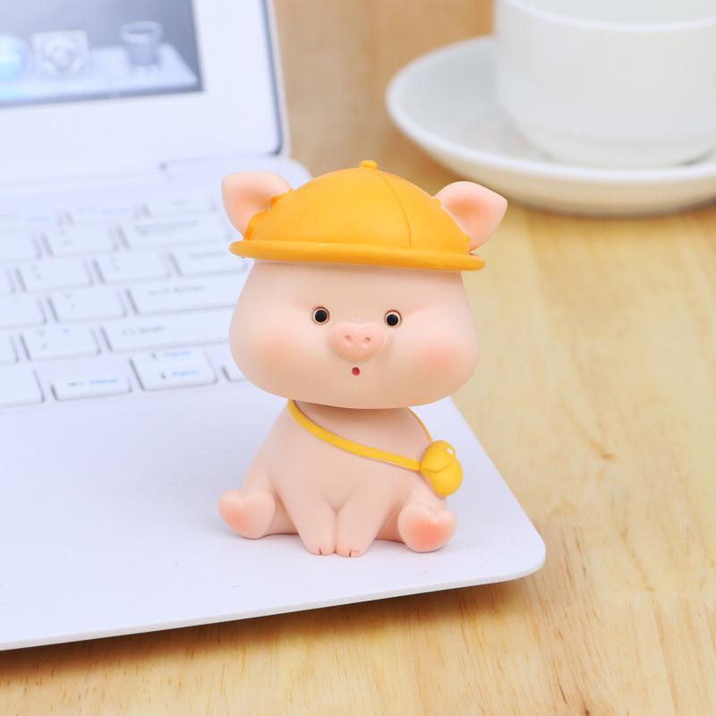 Creative Japanese Cute Pig Desktop Ornament for Car or Office