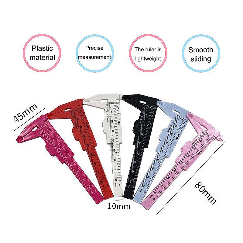 Portable 80mm Plastic Eyebrow Measuring TattooPermanent Makeup Measurement Microblading Caliper Ruler Tools WSPJ01
