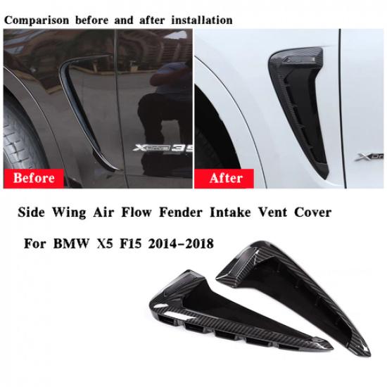 

Carbon Fiber Side Wing Air Flow Fender Vent Cover For 2014-2018 BMW X5 F15 2PCS