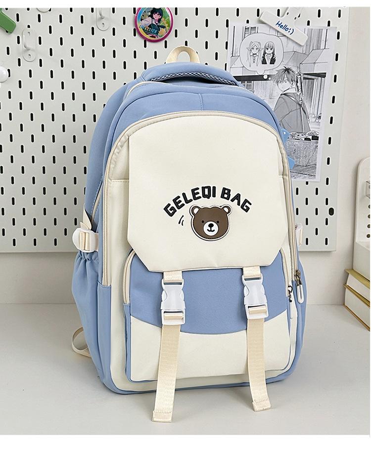 Elementary School Bag Girls Large Capacity Lightweight Campus Pink Casual Backpack