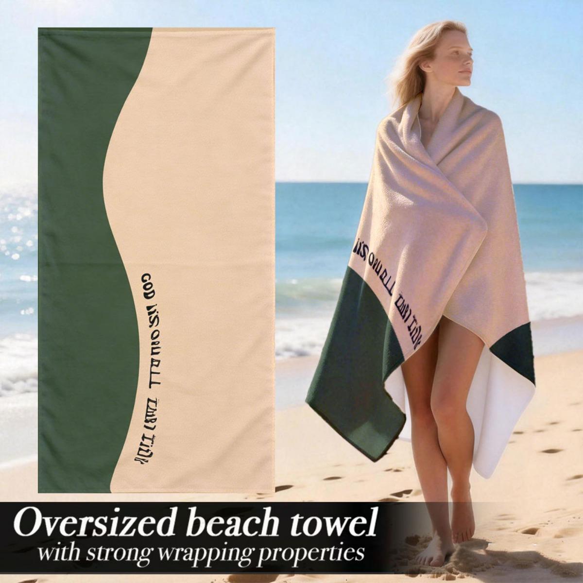 

Luxury Oversized Beach Towel | Soft Lightweight Microfiber With Strong Wrapping Properties, Suitable For Yoga, Perfect For Valen W30*H60(CM)
