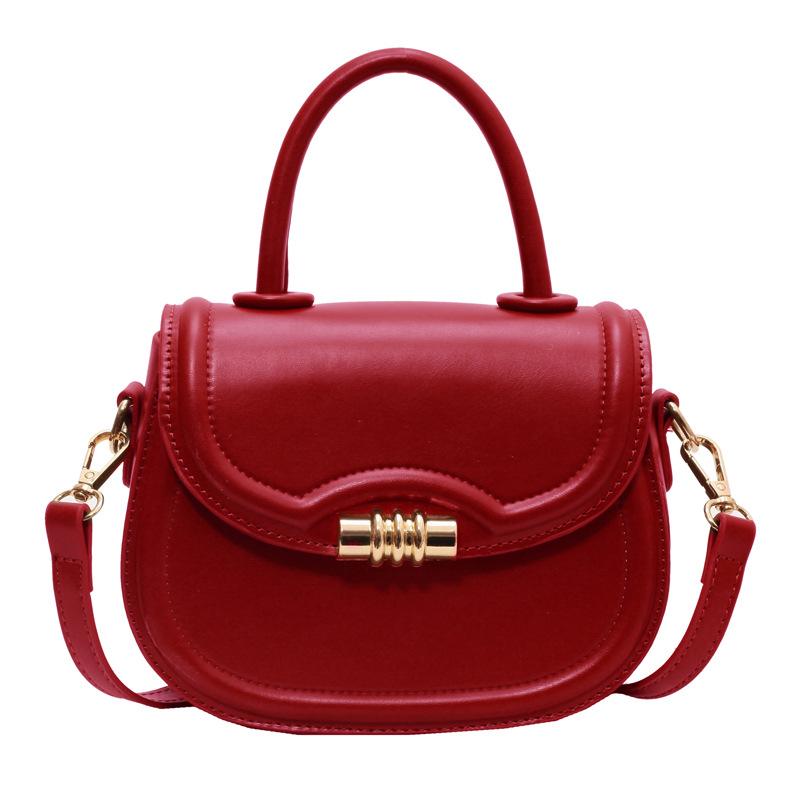 Handbag women's 2025 new Korean version retro fashion saddle bag niche high-end commuter messenger bag