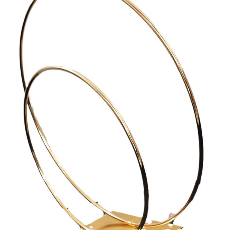 Iron Art Round Ring Flower Stand for Wedding Ceremony and Stage Decoration