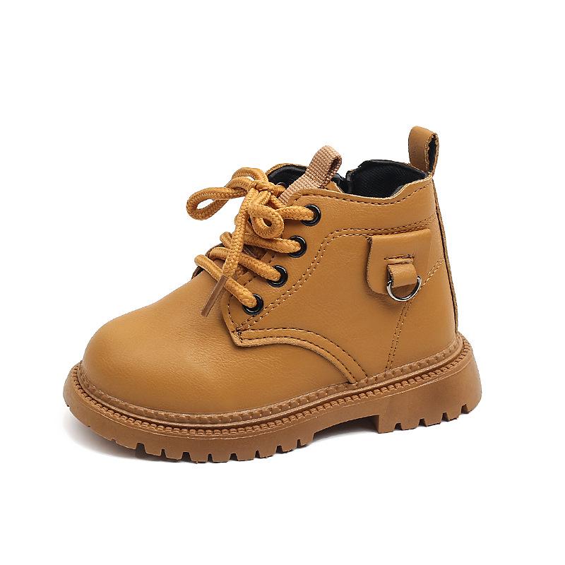 Vodotěsné protiskluzové dětské martensky - Kožené boty s měkkou podrážkou pro chlapce a dívky, módní a všestranné.