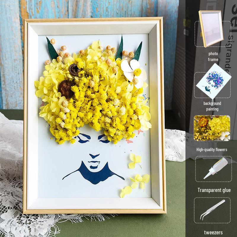 DIY Handmade 3D Preserved Flower Photo Frame Craft Kit
