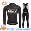 Bike Team 2026 Winter Long Sleeves Cycling Clothing Men's Thermal Fleece Cycling Jersey Set Moutain Road Bike Uniform