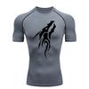 Dragon Pattern  Men's Sports T-shirt Training Fitness Compression Boxing T-shirt Men Gym Sportswear Clothing Fitness