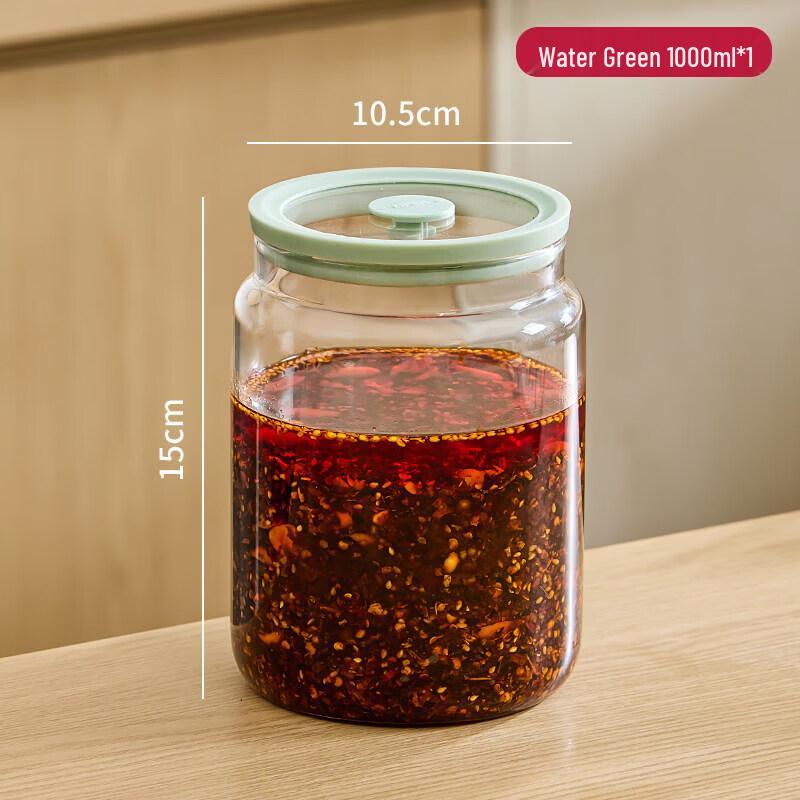 Heat-Resistant Glass Storage Jar for Condiments