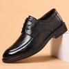 New Designer Men Dress Shoes Fashion Genuine Leather Business Casual Shoes Cool Lace-up Derby Shoes