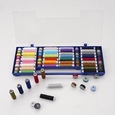 50 Yards 32 Colors Sewing Thread + 25 Yards 32 Colors Bobbin Thread Set Colorful Hand Sewing Thread