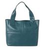 ZUCCHERO Bolso Tote Genuino Grande A4 para el Trabajo con Bolso de Mujer, Cuero, Ligero, Capacidad, Tamaño, Suave, Fondo, Azul-Verde