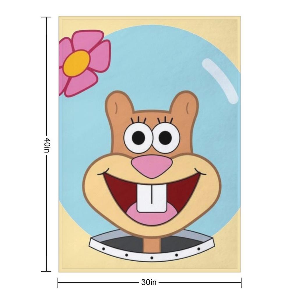 Sandy cheeks Throw Blanket Comforter Plush halloween Decorative Sofa Blankets