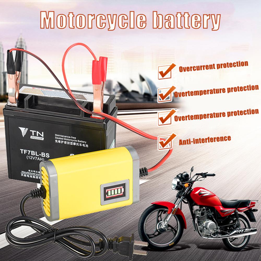 Ładowarka do akumulatorów samochodowych i motocyklowych 12V 2A Pełna automatyczna Inteligentna ładowarka z podtrzymaniem 3-stopniowa Kwasowa AGM Żelowa Inteligentna
