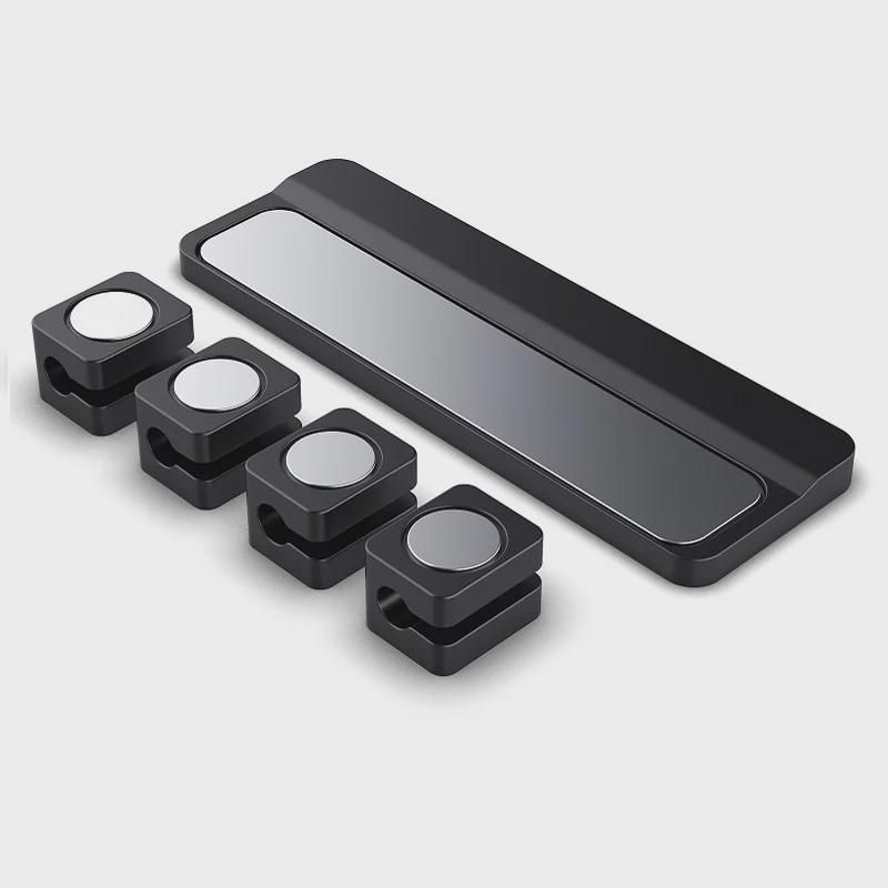 Organizzatore Magnetico per Cavi da Scrivania: Supporto Autoadesivo per Cavi di Ricarica del Cellulare.