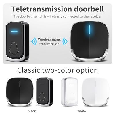 Wireless Doorbell Self Powered Door Bell Smart Home Sets Outdoor House Waterproof Button Receiver No Battery Chime Receiver