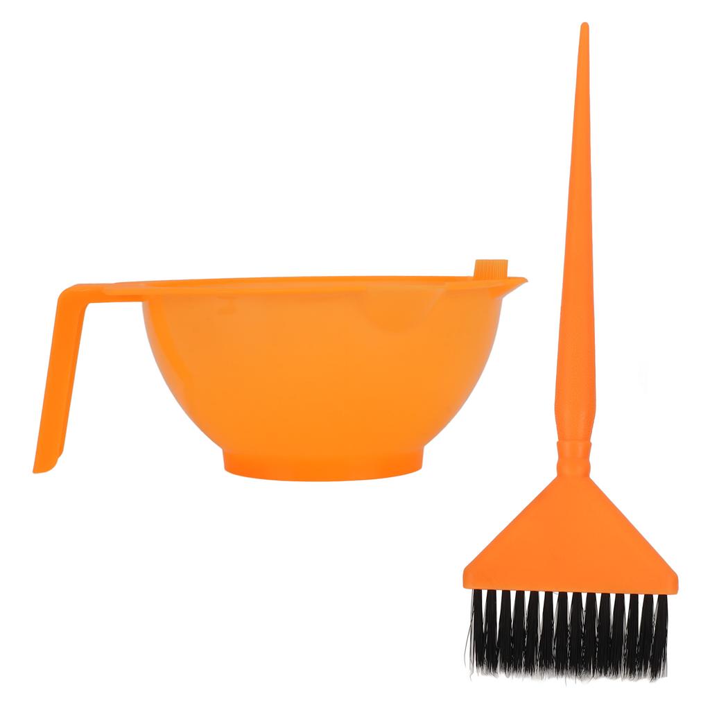 Orange Hair Dyeing Tool Professional Hairdressing Dye Hair Coloring Brush Comb Bowl Set for Salon
