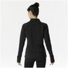 Mizuno Warmer Light Running Aurora Reflective Black Women's Shirt, Half-Zip, Design, Warm, Fleece-Lined, Stretch, Print, J2MCA705,