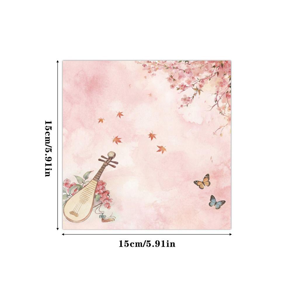 60 Sheets Chinese Style Floral Craft Paper Double-Sided Printed Folding Paper  DIY Scrapbooking