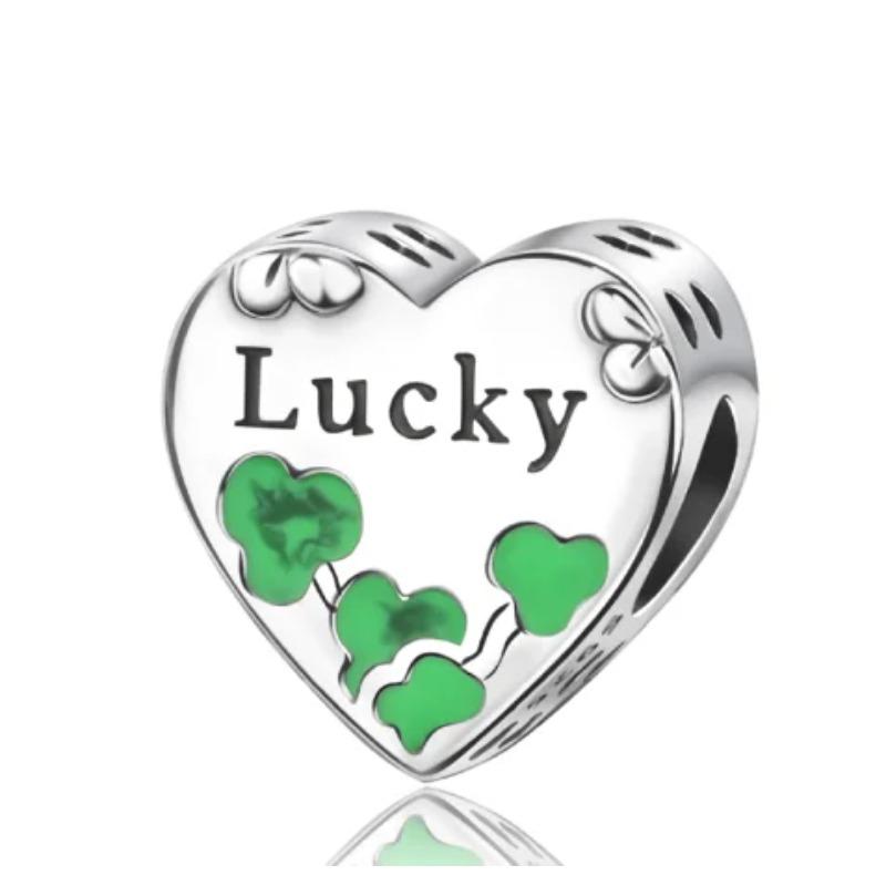 New Heart-Shaped Charms Copper Flower Forever Love Beads Fit Original Bracelets Necklace For Women Diy Jewelry Gift