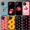 Kiss Sexy Red Lips Lollipop Fashion Black For iPhone Samsung Galaxy Redmi Note S 17 16 15 14 13 20 24 25 54 Pro Max Ultra Fe Air Cover Poco