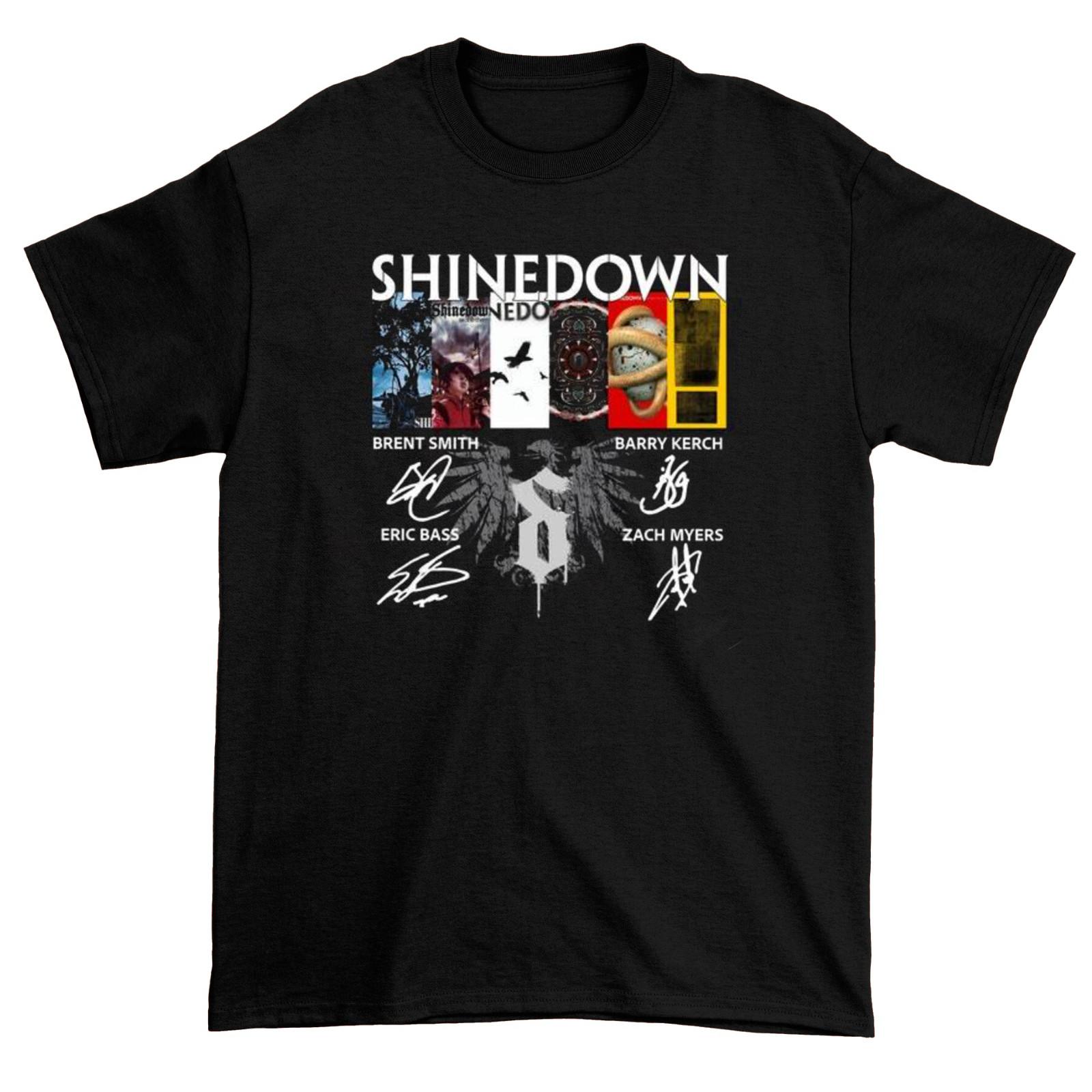 VTG Shinedown Band Signatures Graphic Black Unisex Tee Shirt NZ324 All Size XXXL