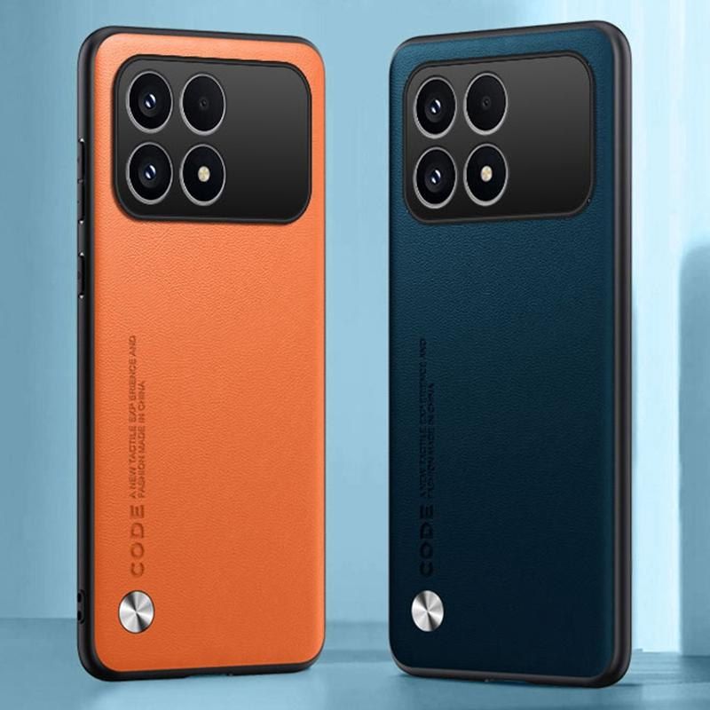 Luxury PU Leather Case For Xiaomi Poco F8 Pro Back Cover Matte Silicone Full Protection Phone Case For Redmi K90 5G PocoF8 Pro