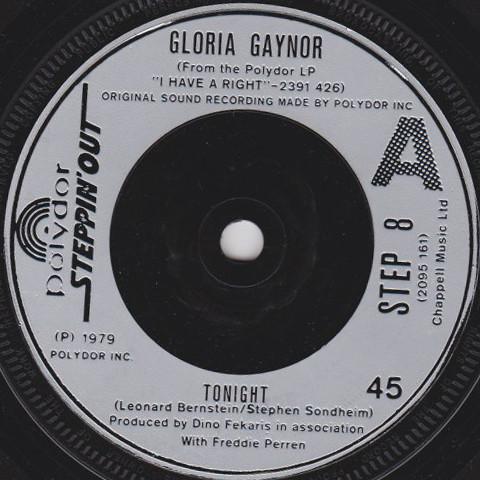 

7inch Record GLORIA GAYNOR - Tonight STEP8 Polydor 1979 UK Dance & Electronica Used