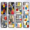 Abstract B-Bauhaus Geometric Art Phone Case For IPhone 17 16 15 14 13 Plus 12 11 Pro Max PC+TPU Cases Back Cover
