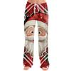 Women's Christmas Print Casual Pants with No Pockets for Holiday Lounging and Everyday Wear