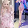 Pure desire temptation women's erotic underwear sexy deep V flower fox dream two-dimensional open placket kimono uniform suit
